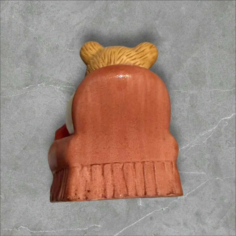 Vintage‎ Homco Chair Bear Porcelain Bisque Figurine